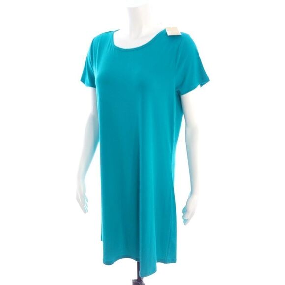 Michael Kors Women's Medium Tile Blue Basics Short Sleeve Dress - Picture 1 of 8
